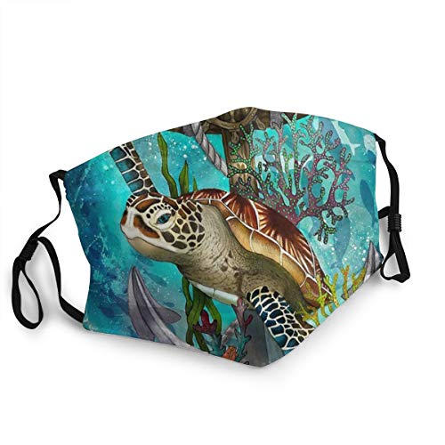Sea Turtle Reusable Face Scarf