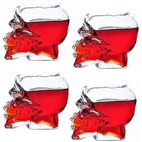 Crystal 3D Skull Pirate Shot Glass Drink Cocktail Beer Cup , Set Of 4 - Free Shipping
