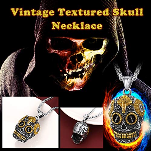 Stainless Steel Gothic Skull Necklace