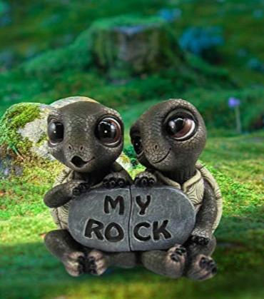 Turtle Couple Two-Piece Figurine 5.5-inch