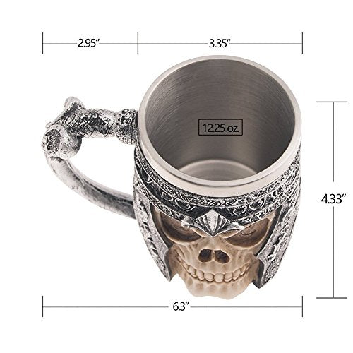 Stainless Steel Skull Mug 3D Design Cup