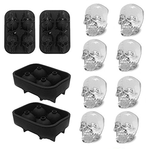 3D Skull Ice Mold-2Pack