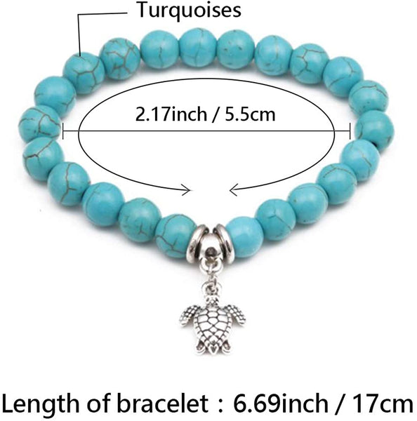 Sea Turtle Elastic Stretch Beaded Bracelet