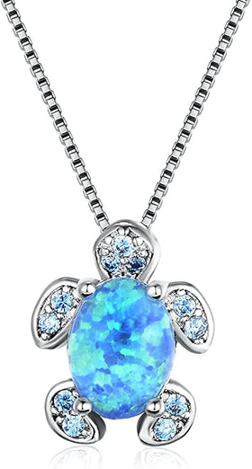 Opal Turtle Necklace
