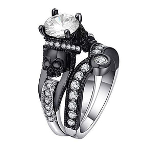 Gothic Skull Ring Goth Women Ring