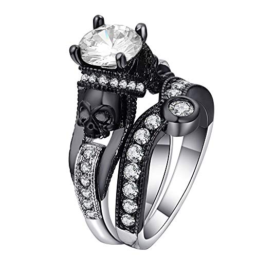 Gothic Skull Ring Goth Women Ring