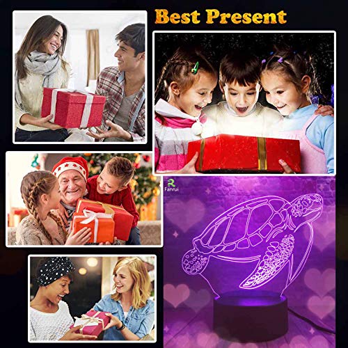 Sea Turtle Lamp 7 Colors Change USB Powered Lamp