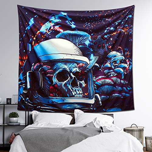 Skull Space Abstract Tapestry (59.1x51.2inch)