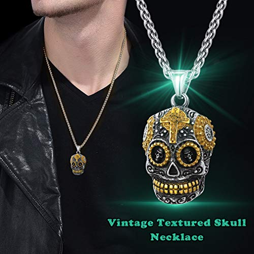 Stainless Steel Gothic Skull Necklace