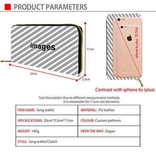 Skull Clutch Wallet Long Purse Card Holder