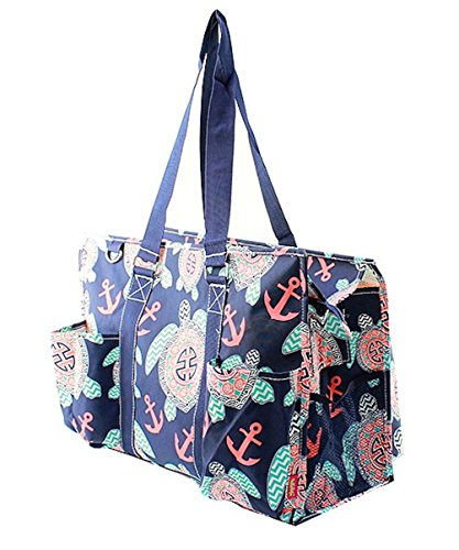 All Purpose Organizer Sea Turtle 18" Large Utility Tote Bag