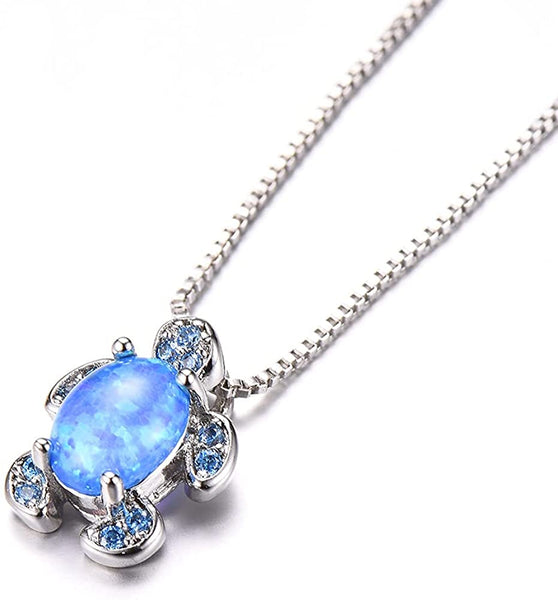 Opal Turtle Necklace