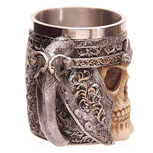 Stainless Steel Skull Mug 3D Design Cup