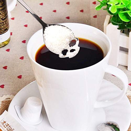 Set of 6 Stainless Steel Skull Spoon