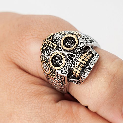 Vintage Gothic Cross Skull Ring