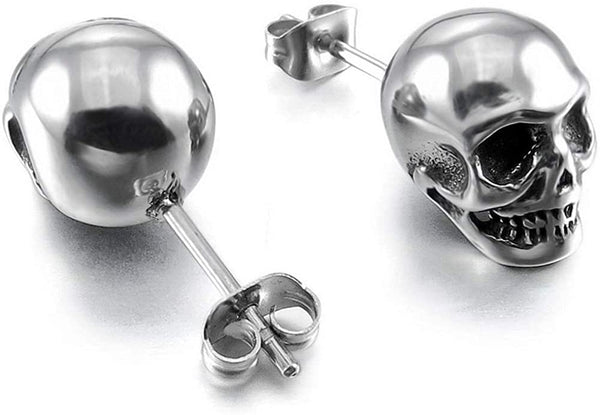 Skull Gothic Death Stud Earrings