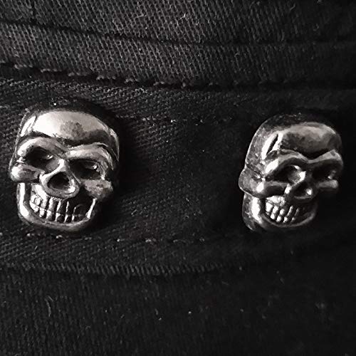 Skull Rivet Flat Adjustable Snapback Hat