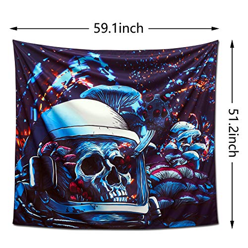 Skull Space Abstract Tapestry (59.1x51.2inch)