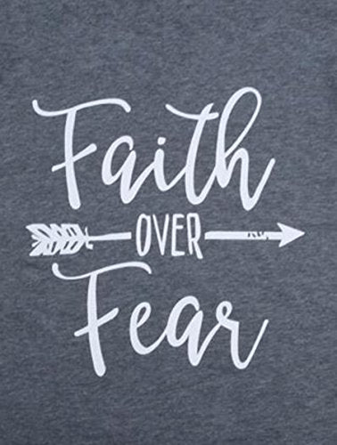 Faith Over Fear Women Long Sleeve V Neck