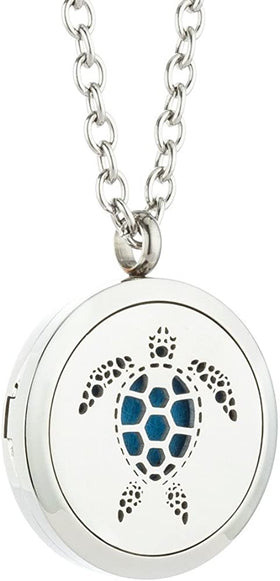 Sea Turtle Stainless Steel Essential Oil Diffuser Necklace