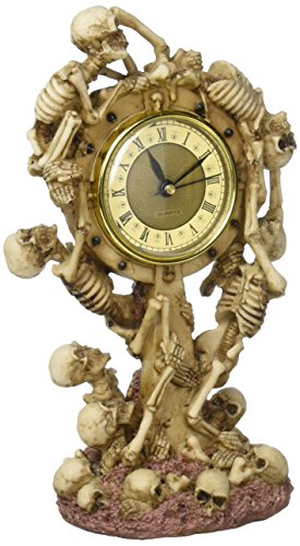 Skeleton Sculptural Mantel Clock
