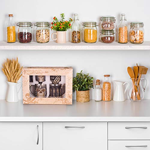 Skull Stein And Goblet Set With Stainless Steel Lining In A Wood Crate - Set of 4