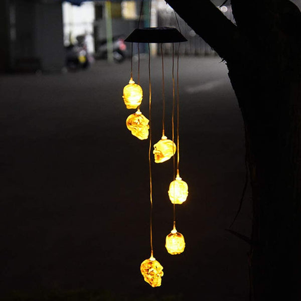 Skull Solar Wind Chime Light