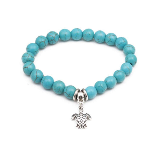 Sea Turtle Elastic Stretch Beaded Bracelet