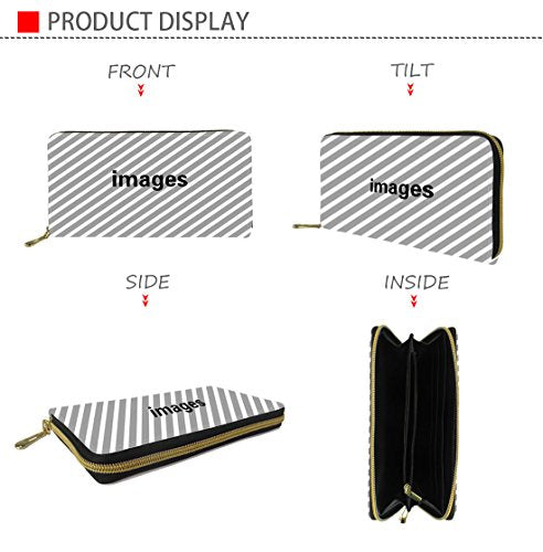 Skull Clutch Wallet Long Purse Card Holder