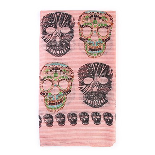 Sugar Skull Print Scarf Wrap
