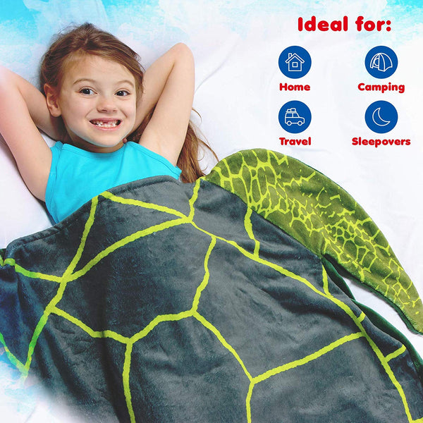 Turtle Plush Animal Sleeping Bag Blanket for Kids