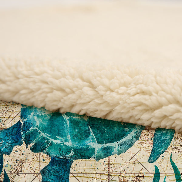 Soft Plush Sea Turtle Throw Blanket