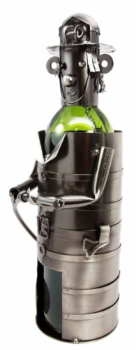 Premium Metal Firefighter Wine Bottle Holder