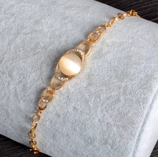 18K Gold Plated Austrian Crystal Stone Bracelet