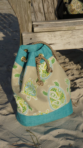Turquoise Sea Turtle Bag