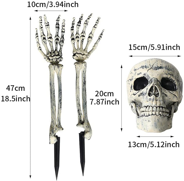 3 Pcs Skeleton Set Yard Lawn Décor