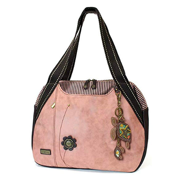 Dust Rose Sea Turtle Handbag with Key Fob
