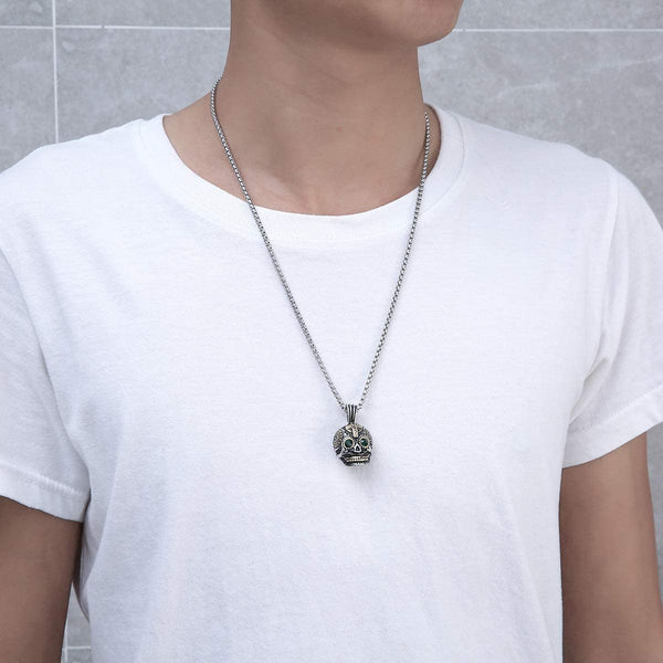 Gothic Skull Pendant Necklace