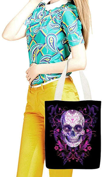 Skull Canvas Tote Bag