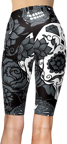 Women Sugar Skull Shorts Leggings