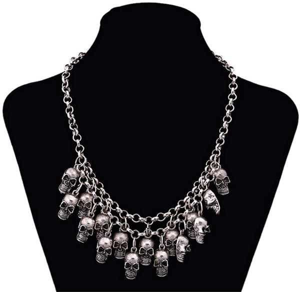 Layered Skull Gothic Necklace