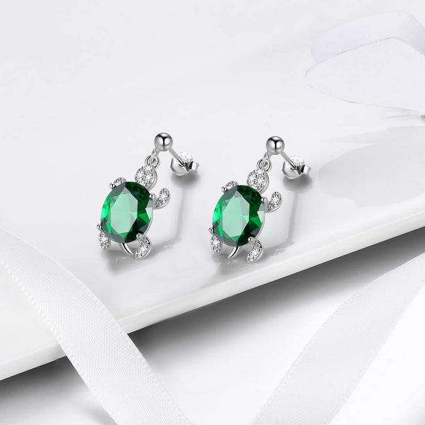 925 Sterling Silver Sea Turtle Earrings