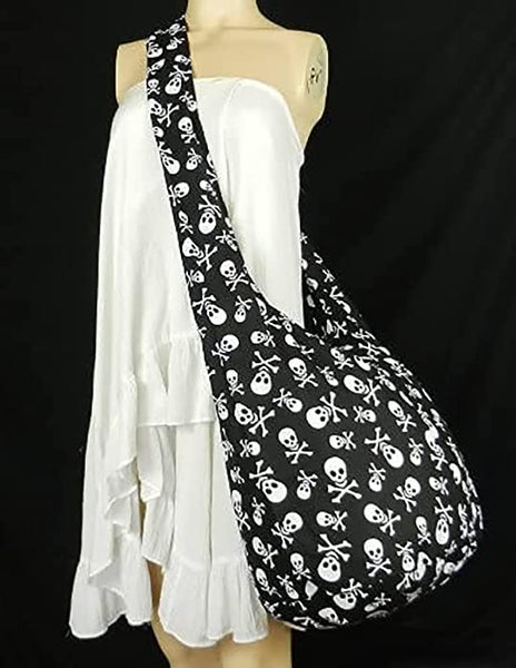 Skull Cotton Sling Crossbody Bag