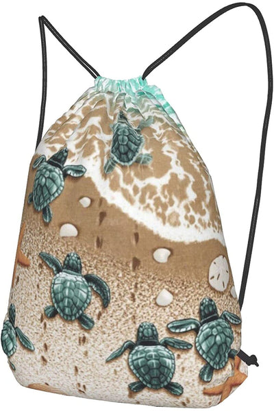 Baby Sea Turtle Drawstring Backpack