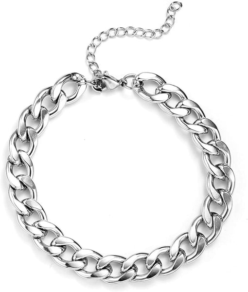 Skull Stainless Steel Bracelet Cuban Chain Jewelry Set For Men