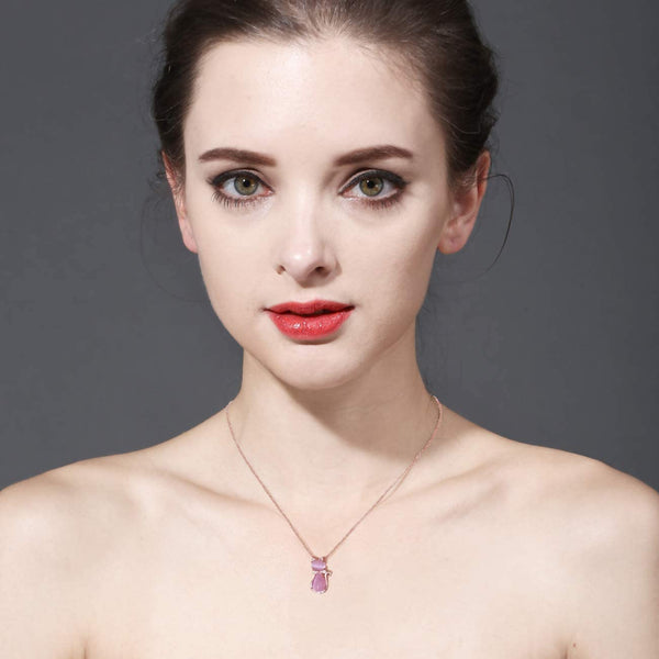 Lovely 18K Gold Plated  Cat Design Pendant Chain Necklace