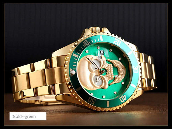 Men Skull Luminous Watch