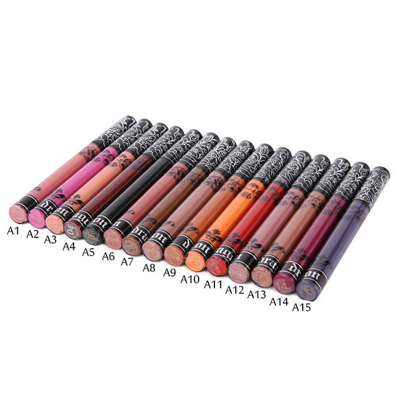 15 Colors Waterproof Long Lasting Durable Matte Liquid Lipstick Makeup Set