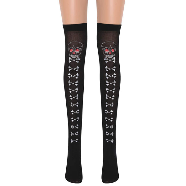 Skull Bone Stockings,1 Pair