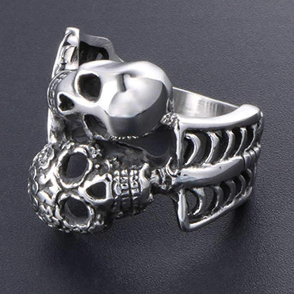 Gothic Skull Retro Vintage Death Statement Ring